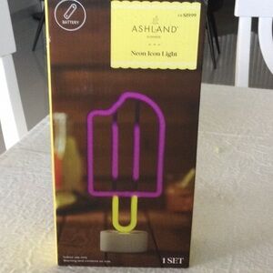 Ashland Neon Icon Light - Purple and Yellow
